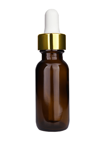 Best Bottles - Vente Supports pour huile essentielle - Bouteille ronde ambrée Boston - 15 ml (plusieurs couleurs de compte-gouttes)8