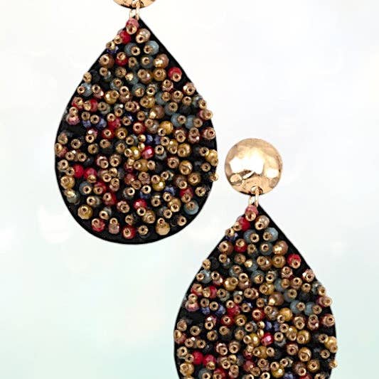 Andrea Bijoux - Wholesale Dangle Earrings - WIRE BEAD CLUSTER TEARDROP EARRING2
