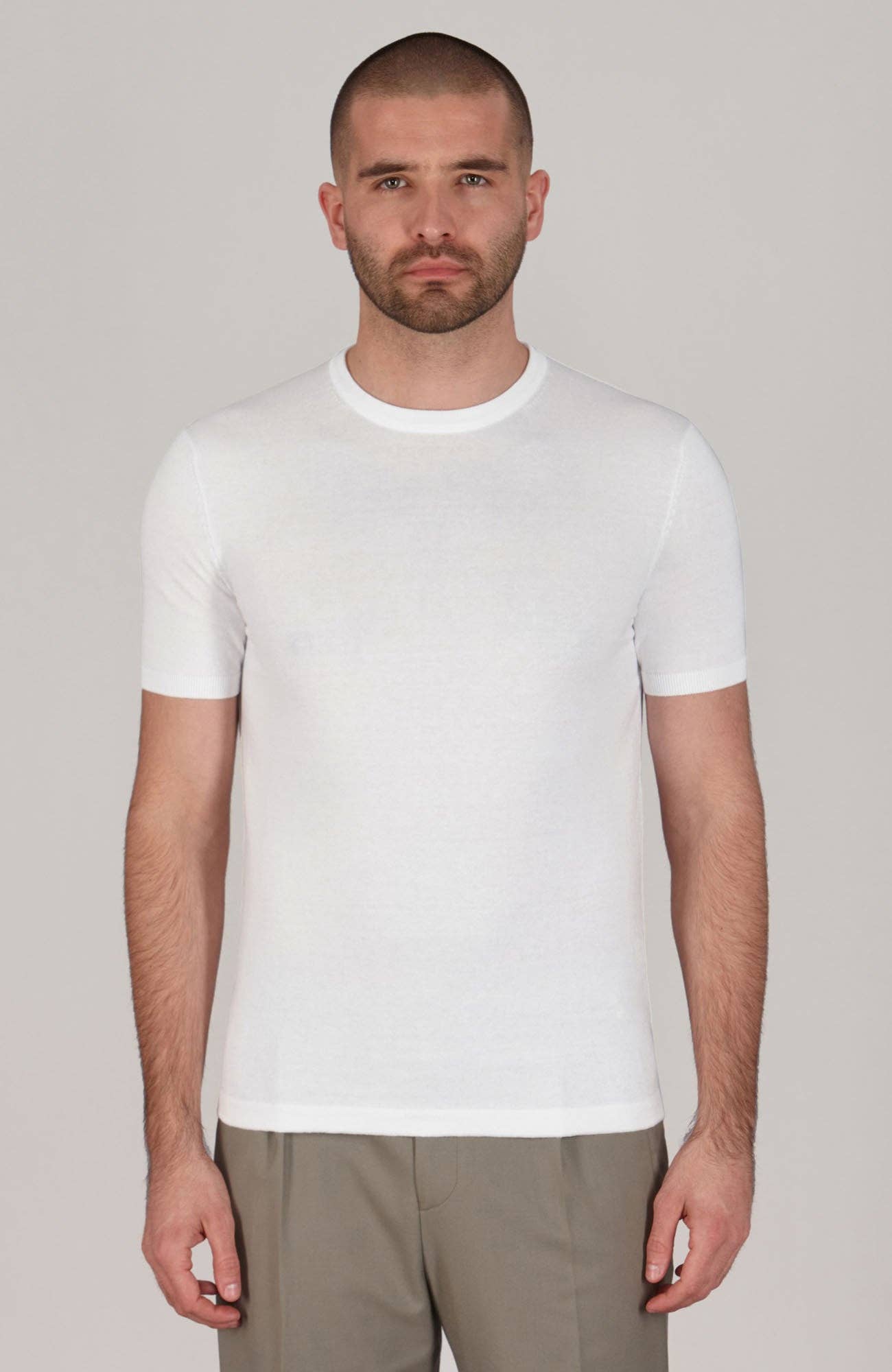 Paul James Knitwear - Wholesale T-Shirt - Men's - Mens Ultra Fine Cotton Knitted T-Shirt26