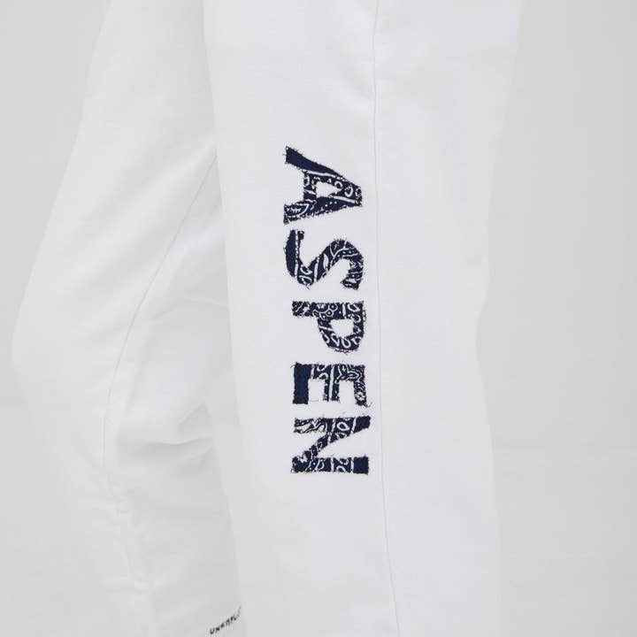 Pantaloni della tuta con toppe personalizzate a bandana per la vendita all'ingrosso da parte di Unemployed Denim