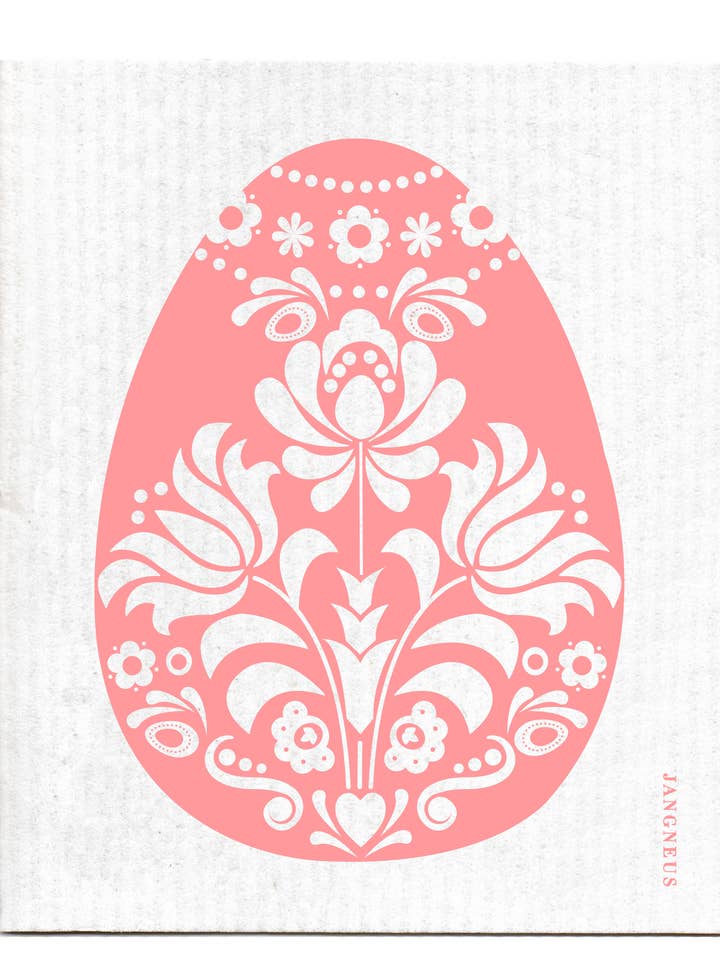 Swedish Dishcloth - Easter Egg - Pink for wholesale by Esthetic Living