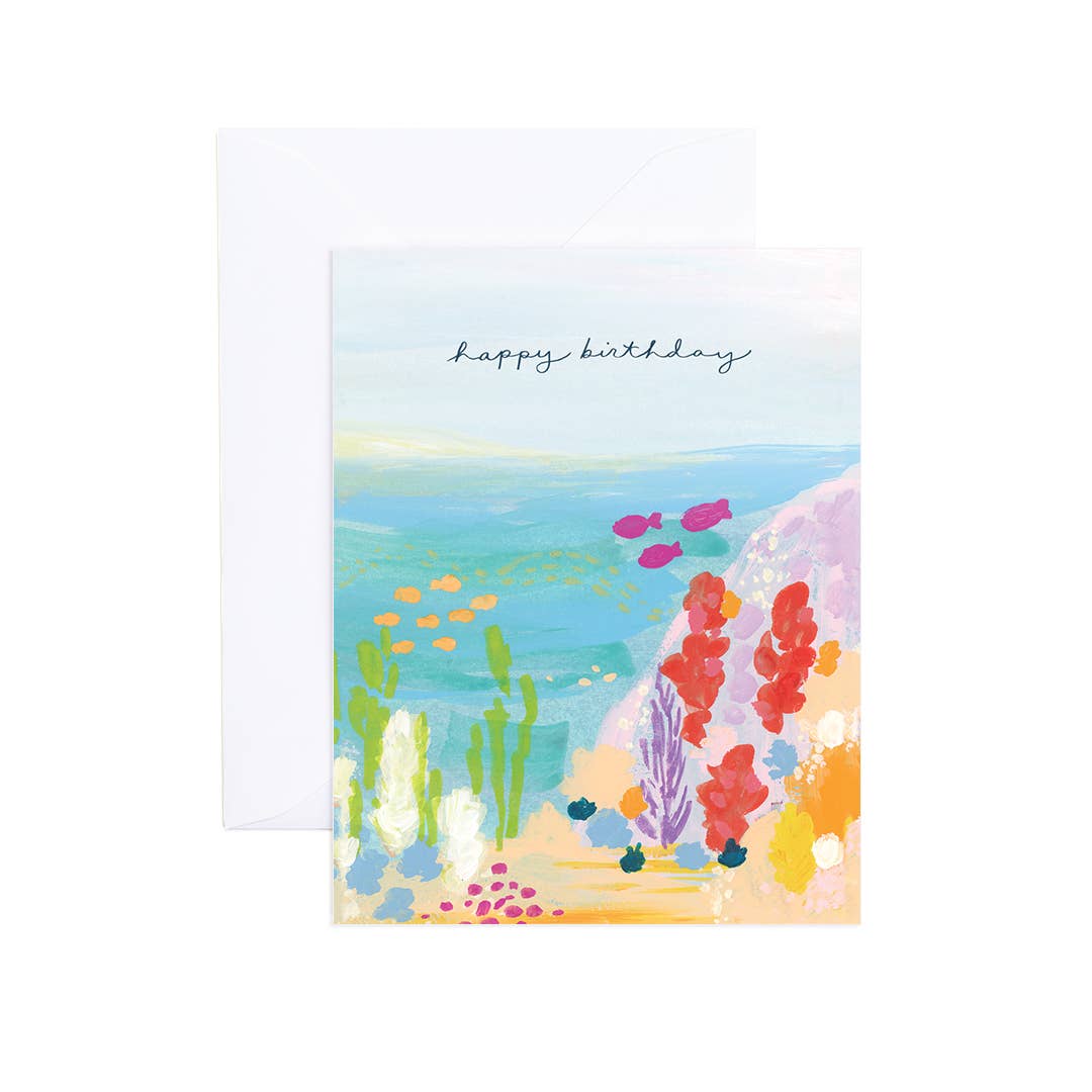 Evergreen Summer - Vente Cartes d'anniversaire - Carte de vœux d'anniversaire Cleo Coral Reef