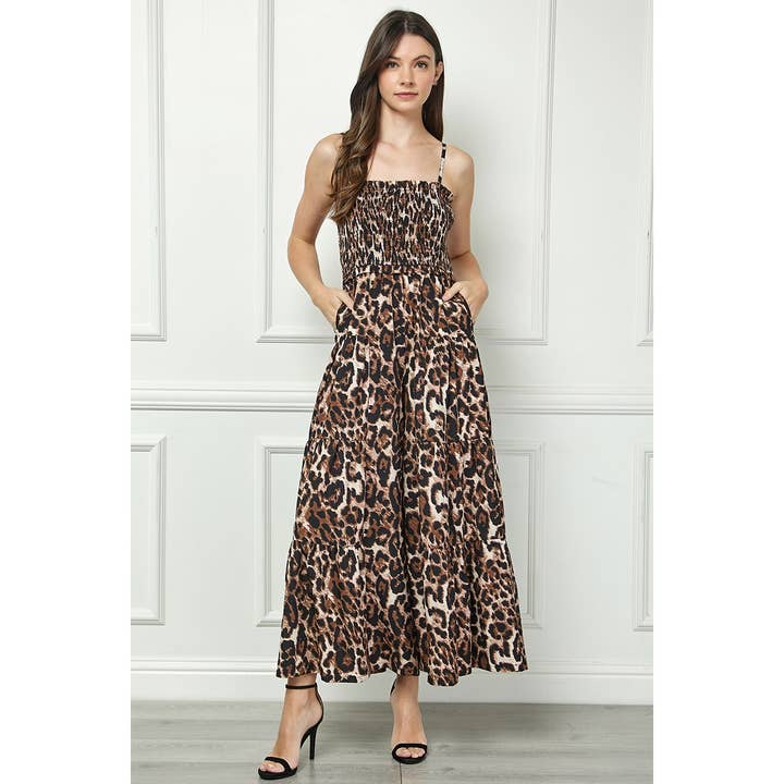 Tuta smanicata leopardata per la vendita all'ingrosso da parte di Veveret