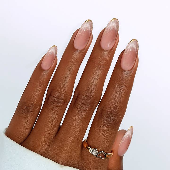 Unhas de Amêndoa Knightshield - Unhas Postiças | Duradouras e Reutilizáveis por atacado de Nail Pop Studio