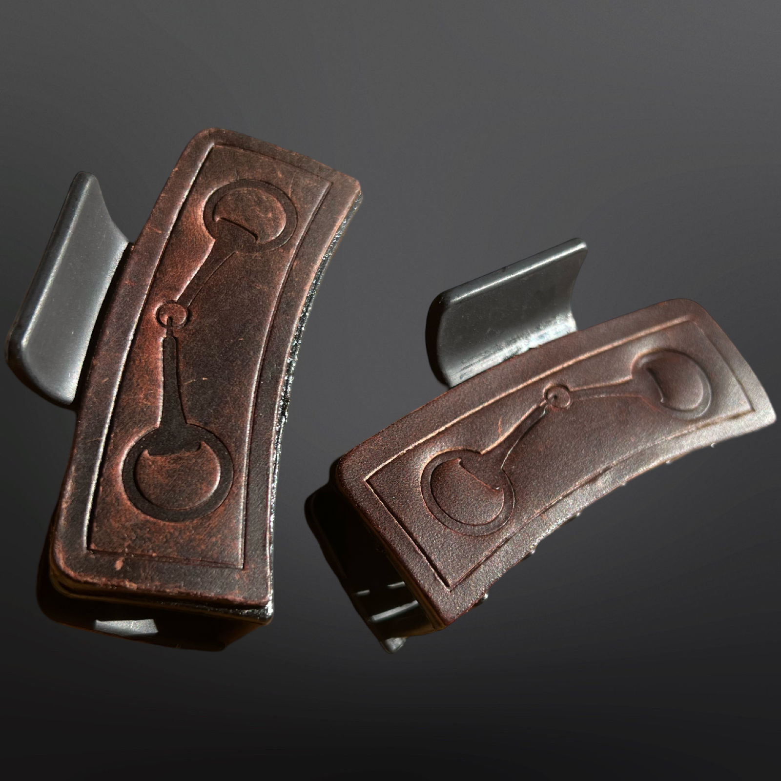 Westrian International - Wholesale Hair Clip - Women's - Equestrian Claw Clip Hair Pin with Snaffle Bit in Leather3