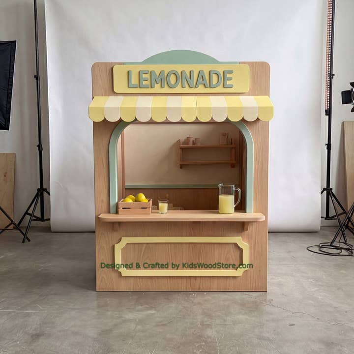 Wooden Lemonade Playhouse + Furnitures for Kids | Personalized 20+ Themes | All-Inclusive Turnkey Project for wholesale by Kids Wood Store U.S. / EU.