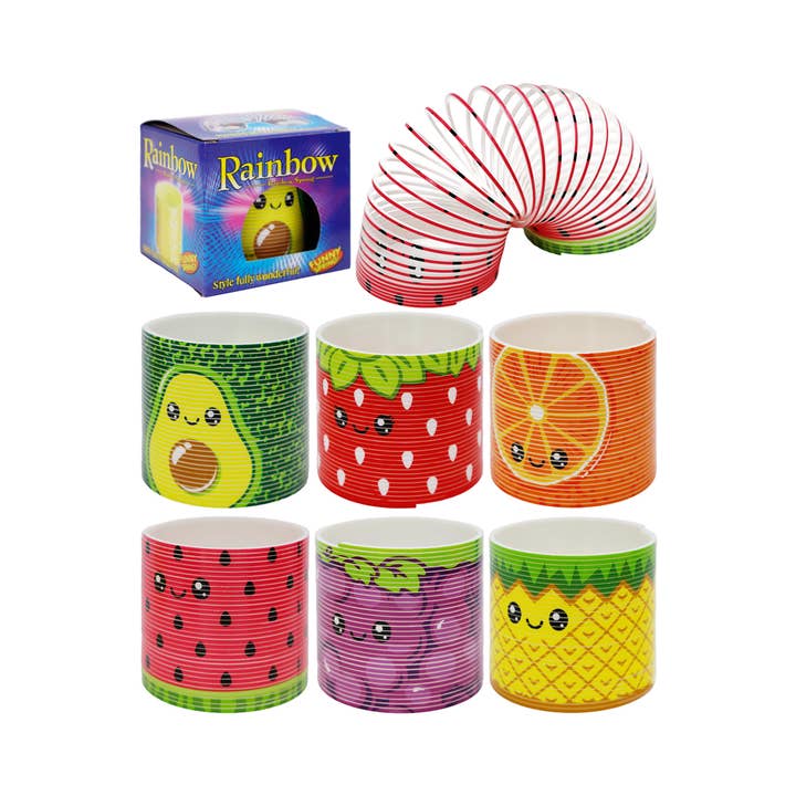 Cap Zone - Wholesale Classic Toy - Kids - Fruit Friends Walking Slinky Toy