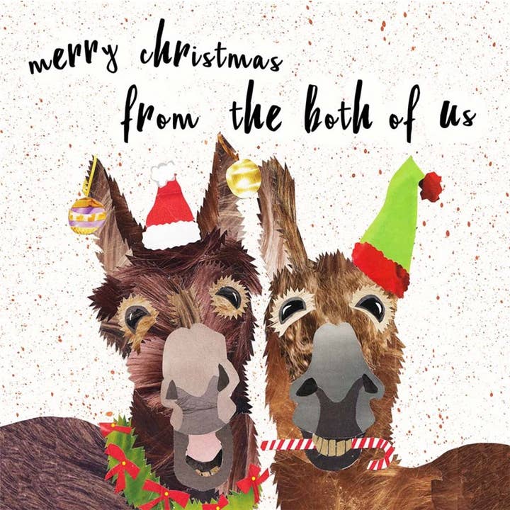 Carte de vœux ânes de Noël pour la vente par Natural Partners Limited