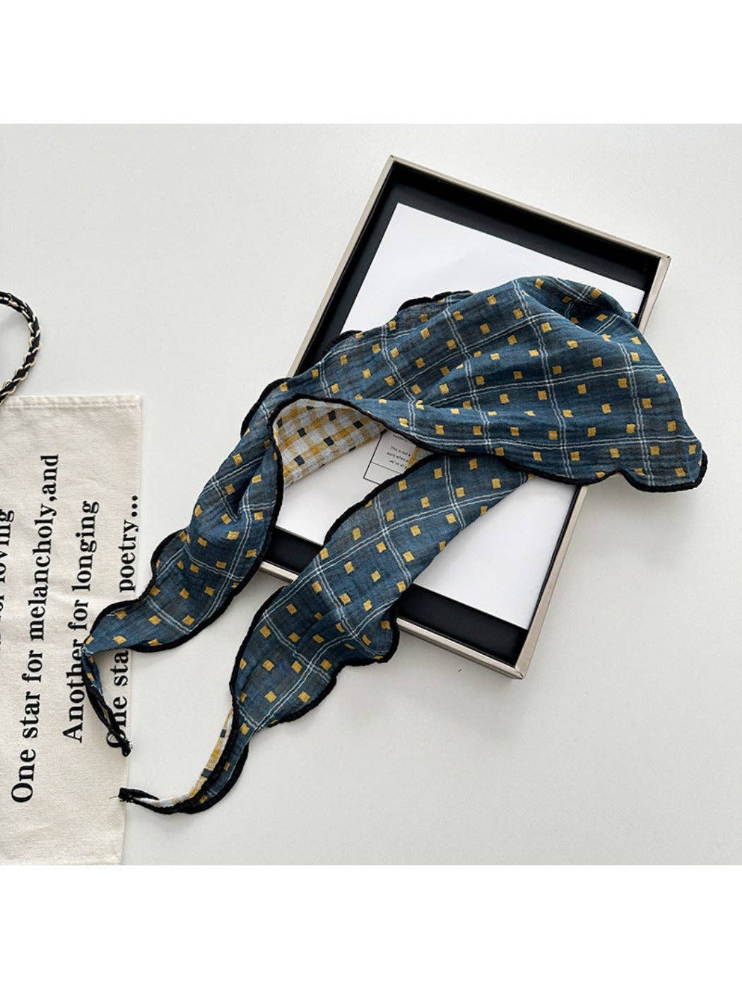 Funkyrel® Atzbranding Limited - Vente Écharpe – femme - Scarvii - Bandeau Écharpe à Motif Losange en Plaid7