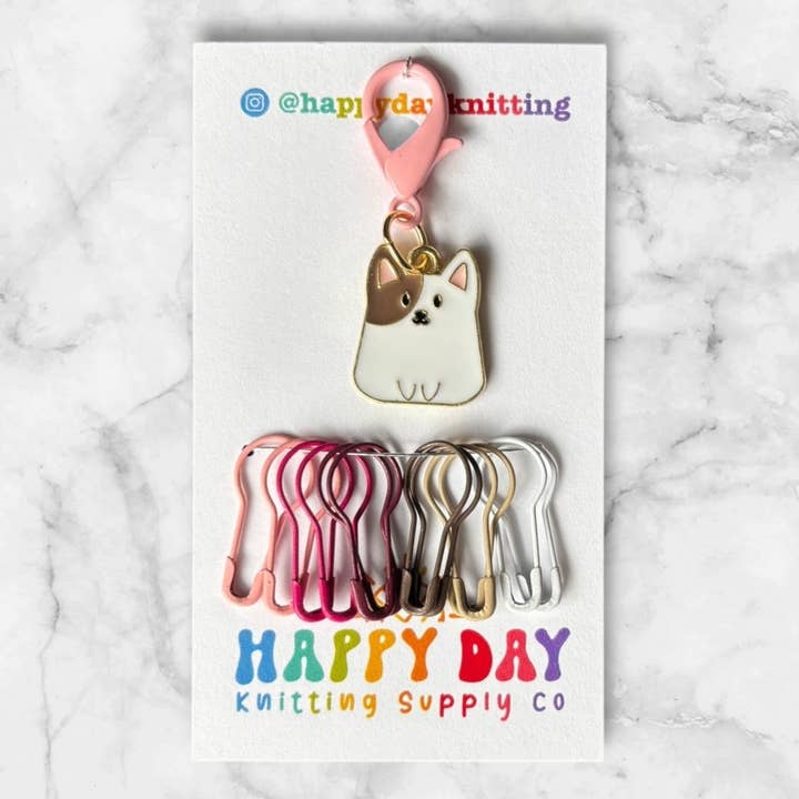 Puppy Pals Collection - Stitch Marker Set - Bobo - 3 of 6 for wholesale by Happy Day Knitting