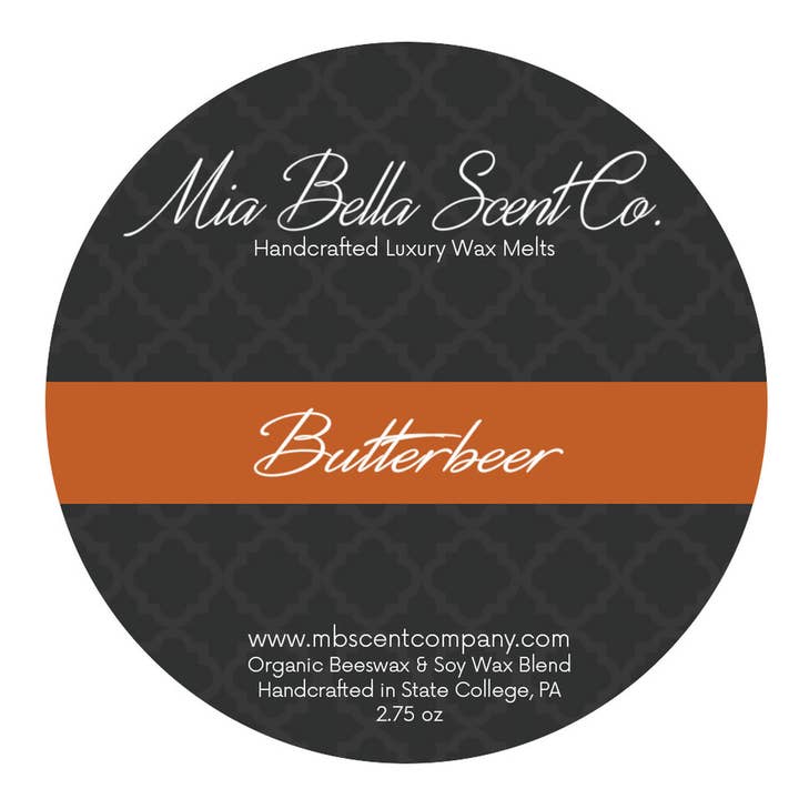 Butterbeer Wax Melts for wholesale by Mia Bella Scent Company