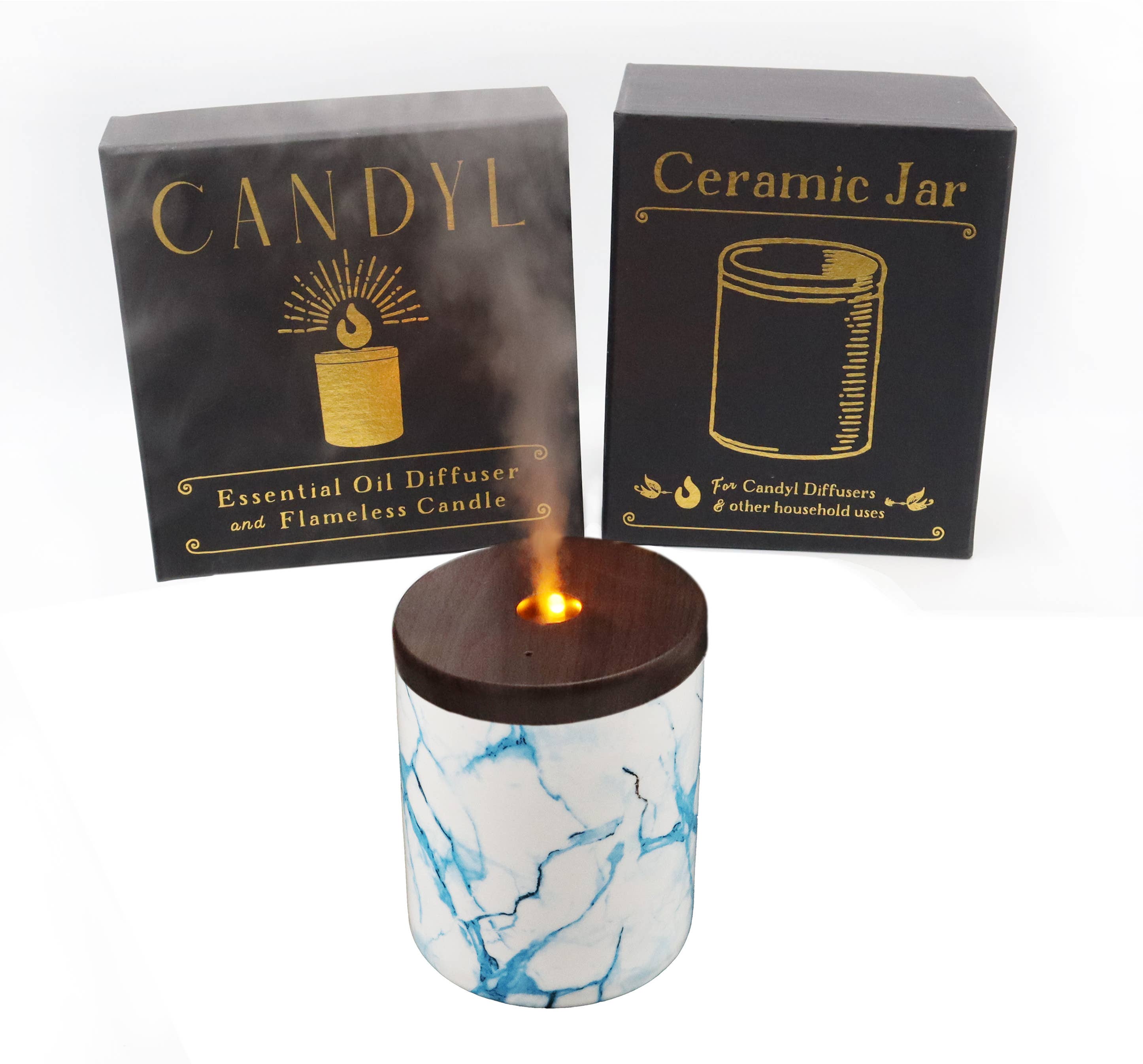 Candyl - Vente Diffuseur électronique - Diffuseur d'Huiles Essentielles Candyl avec Flamme de Lumière de Bougie1