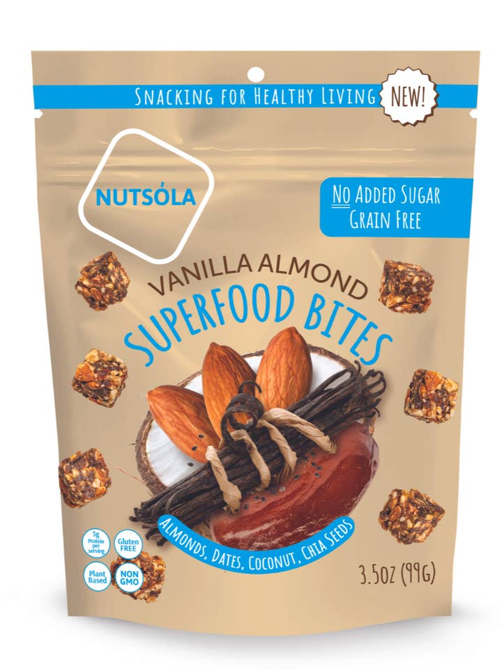 Vanilla Almond Superfood Bites for wholesale by NUTSÓLA