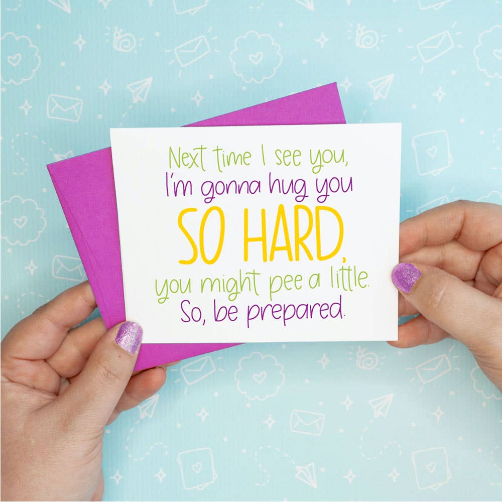 Colette Paperie - Wholesale Everyday Greeting Card - Hug You So Hard Funny Recycled Greeting Card