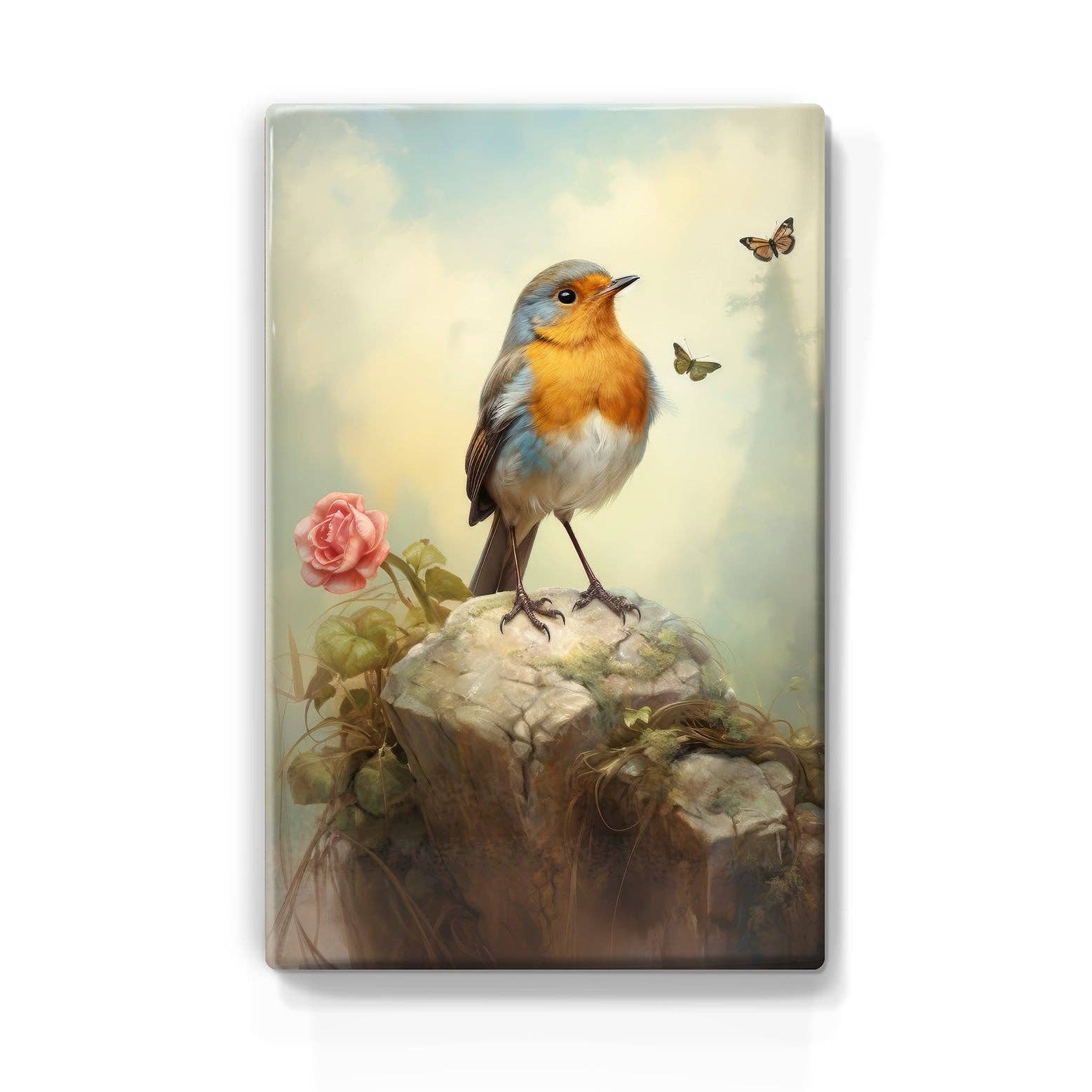 Laqueprint - Wholesale Art Print - Robin - Mini Laqueprint - 9.6 x 14.6 cm - LPS4072