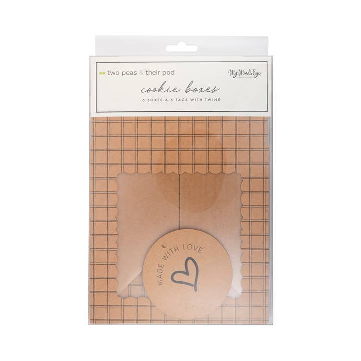 My Mind’s Eye - Wholesale Gift Box - PEA1003 - Made with Love Kraft Cookie Box2
