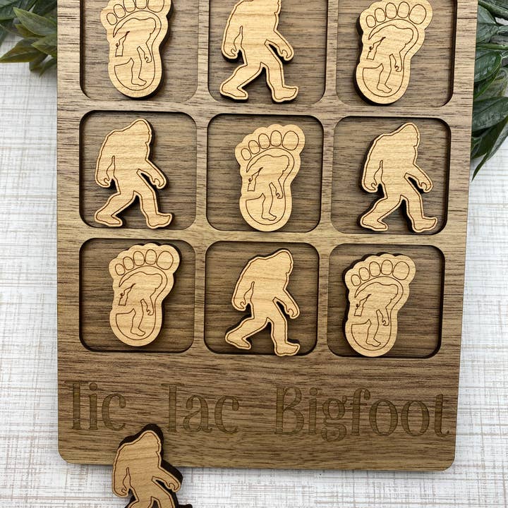 Bigfoot Tic Tac Toe for wholesale by Oak & Willow