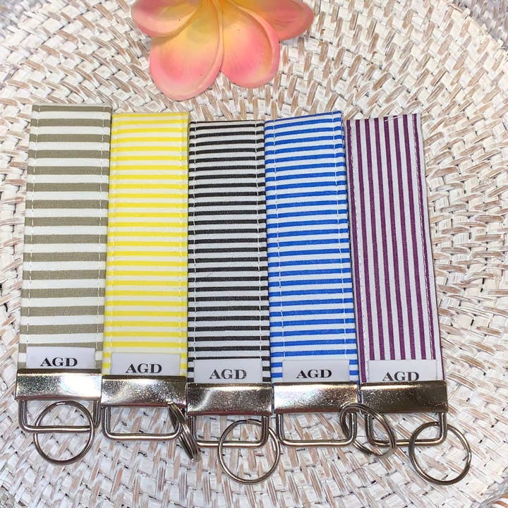 Handmade Key Fob for ID, Keys, Cell Phone - Limited Edition - Stripes for wholesale by Ann Gregory Designs LLC