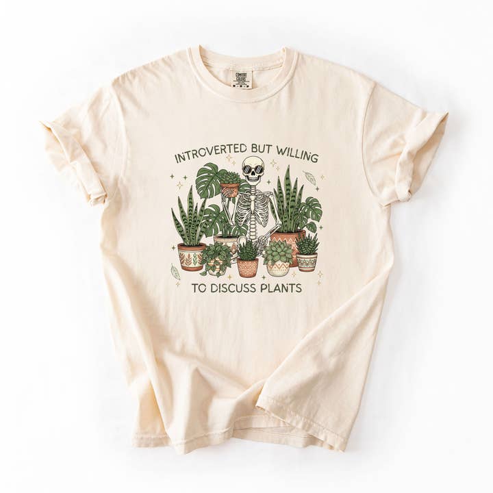 Introverso ma Disponibile a Discutere di Piante Maglietta per la vendita all'ingrosso da parte di Plant Scouts