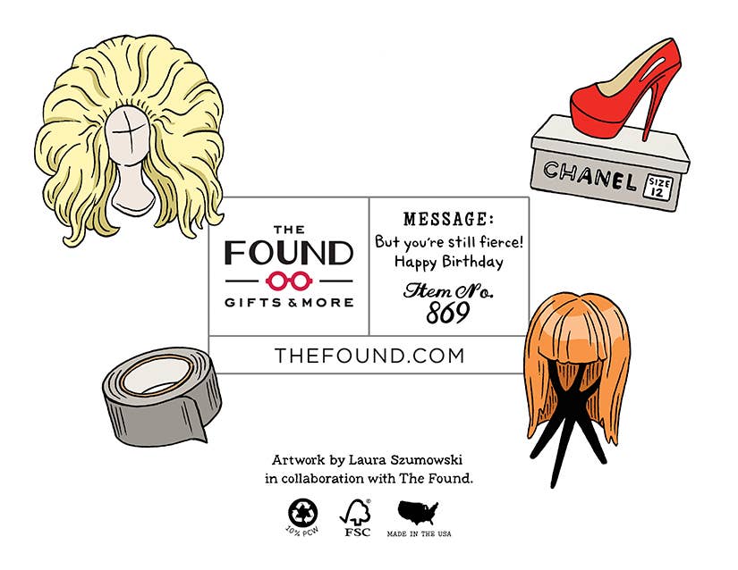 THE FOUND - Vendita all'ingrosso Biglietti di auguri - Biglietto d'auguri Aging is a Drag2