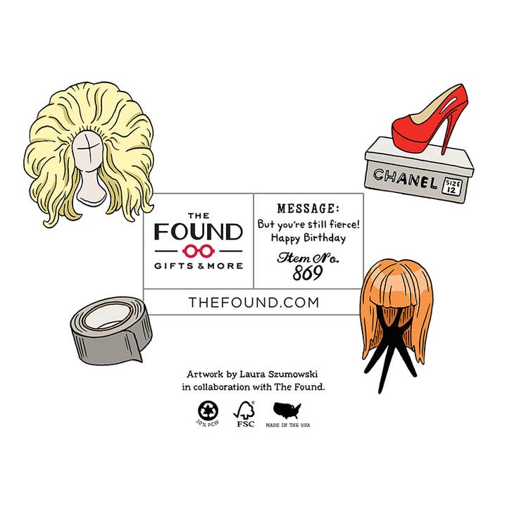 THE FOUND - Wholesale Birthday Card - Aging is a Drag Birthday Card2