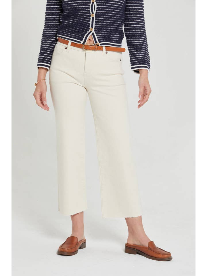 Oliver Logan - Wholesale Jeans - Women's - Aberdeen Ankle Crop High Rise Jean, Ecru 10