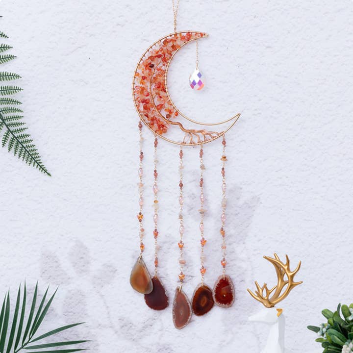 Crystolver (We Cover All Import Fees) - Wholesale Dreamcatcher - 60cm Crystal Tree of Life Moon Dreamcatcher1