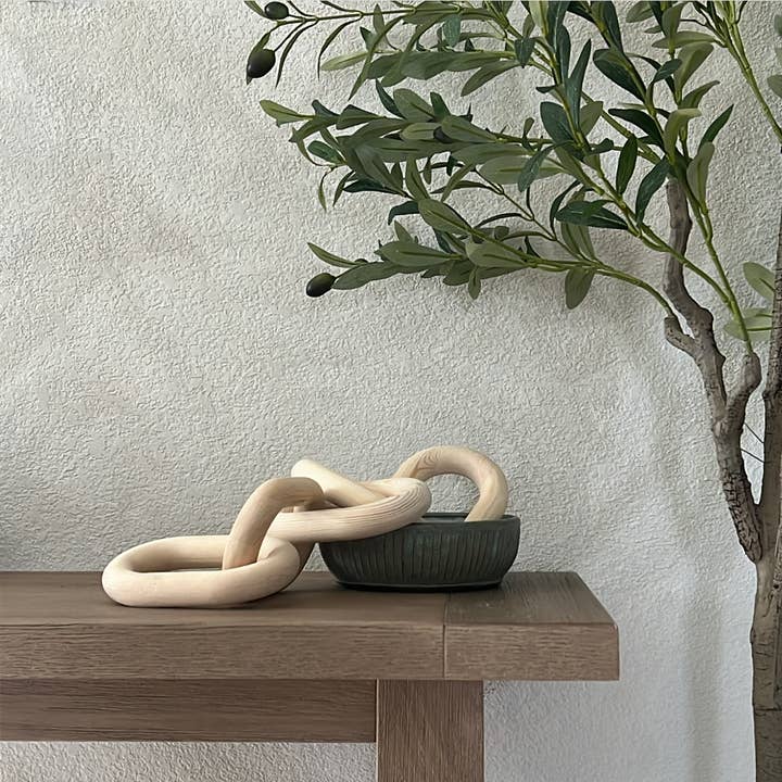Delmar Decor - Venta al por mayor Artículo decorativo de mesa - Cadena de madera tallada a mano