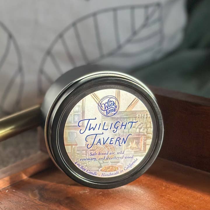 In the Wick of Time - Wholesale Travel Candles - Twilight Tavern 4 oz Candle0