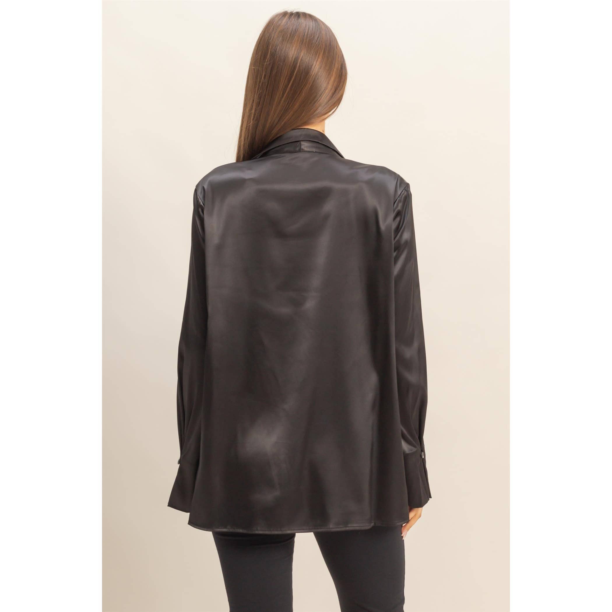 HYFVE - Wholesale Blazer - Women's - Satin Long Sleeve Blazer10