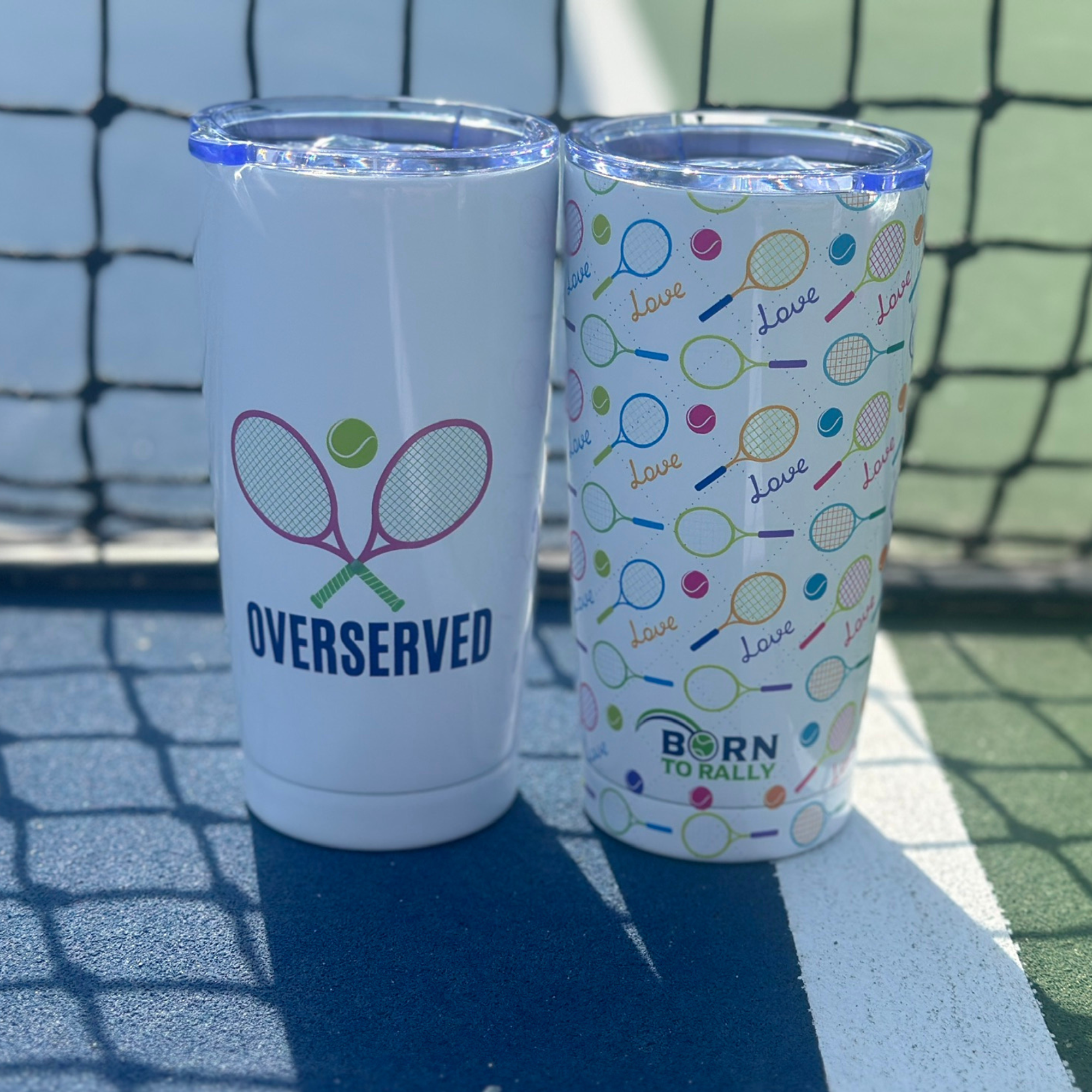 Born to Rally - Wholesale Geïsoleerd drinkgerei - Tennisbeker 20 oz - Love Rackets - Drinkgerei voor op reis8