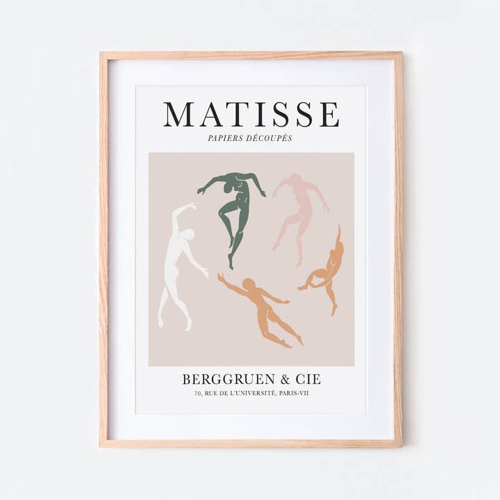 Sugar & Canvas – wholesale Konsttryck – Henri Matisse The Dance Cut-Ots Vintage Affisch Konst Print | Matisse Print, Matisse Affisch, Abstrakt Kroppsfigur, Papiers Decoupes #M051