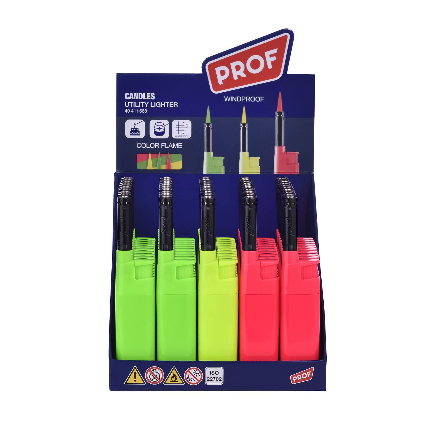 PROF - Wholesale Lighter - PROF COBIA TURBO FLAME TRENDY COLOR DL501