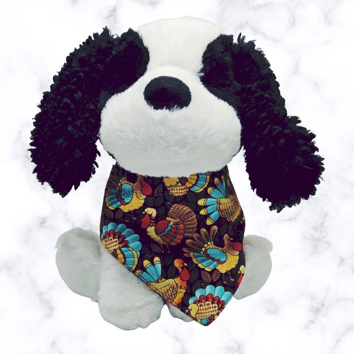 Turkey Trot / Reversible Snap-On Thanksgiving Bandana for wholesale by Barkriffic