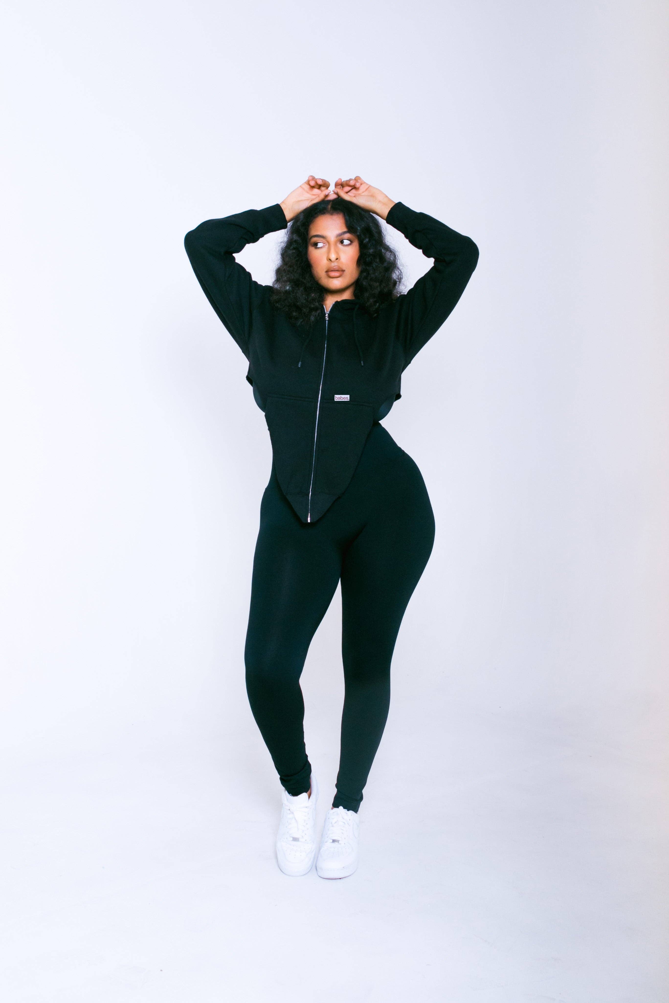 Babes - Wholesale Hoodie - Women's - LA Winter Hoodie (black)0