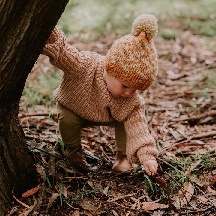 Acorn Kids - Wholesale Beanie – Kids - Indie Beanie Caramel3