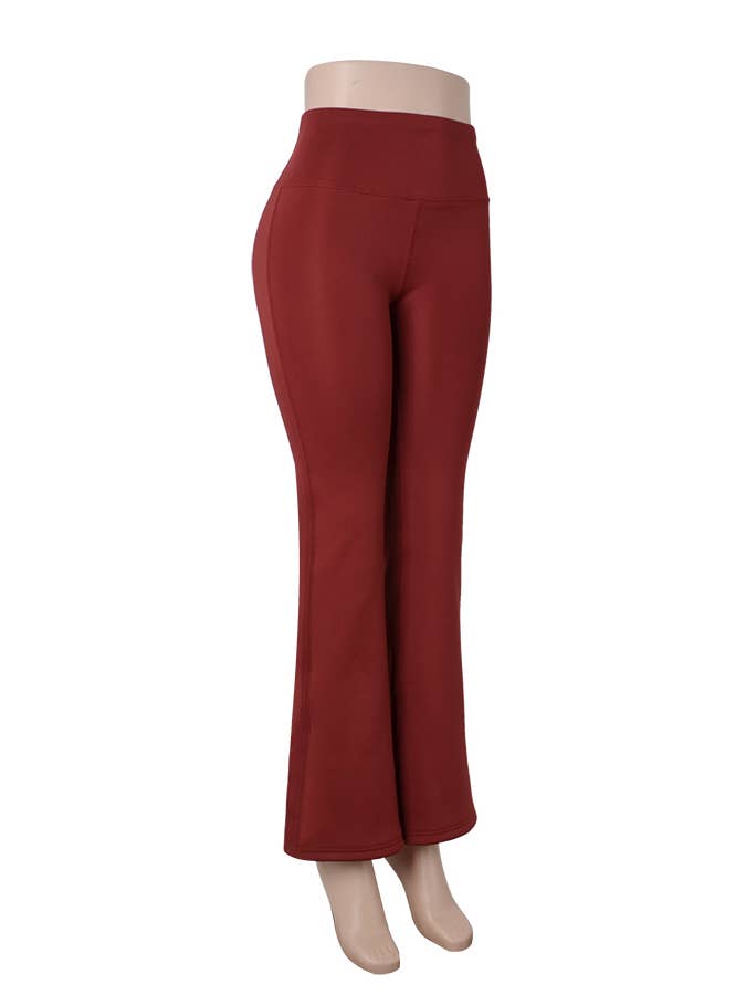 Color 5 - Wholesale Pants - Women's - Fur lined faja waist control butt lifting warm flare pants 9