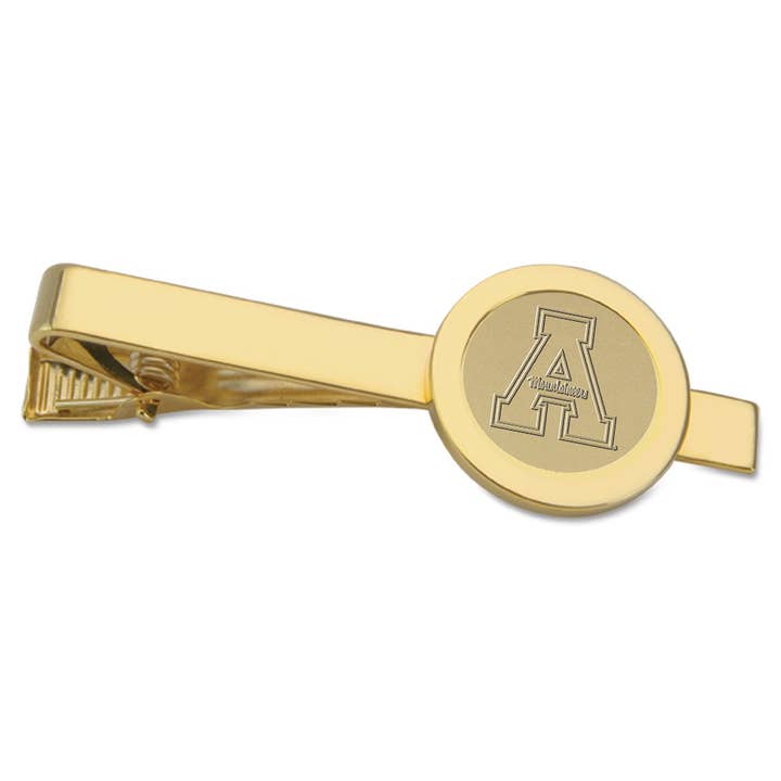 Appalachian State Mountaineers Gold Tie Bar for wholesale by Collegiate Gifts and Accessories