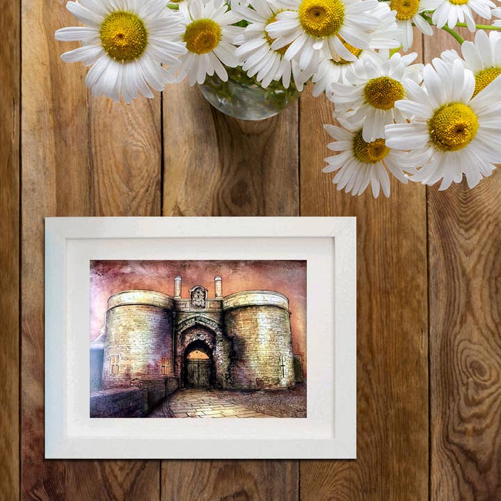 Impresión ilustrativa de las puertas del castillo de Nottingham para venta al por mayor de Dukki Gifts