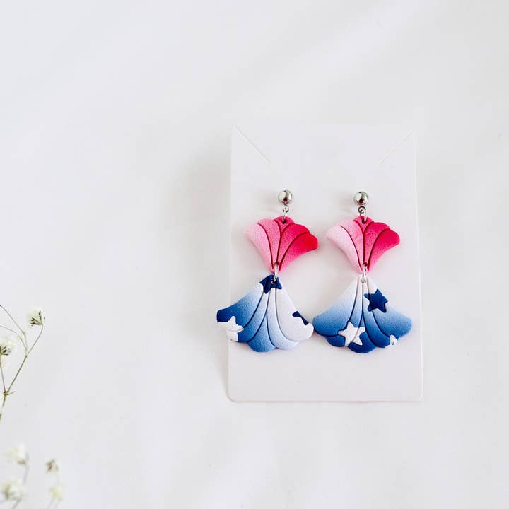 4th of July earrings | 4th of July jewelry | polymer clay for wholesale by PERNAZ JEWEL