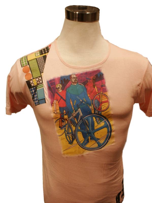 Italian Faux Silk Bike Tee for wholesale by Tristan and Hannah