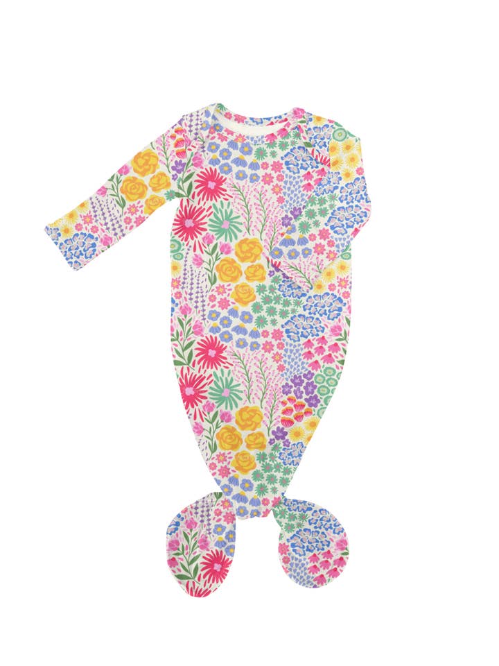 Goosies - Wholesale Babygown - Baby - Flower Fields - Knotted Gown