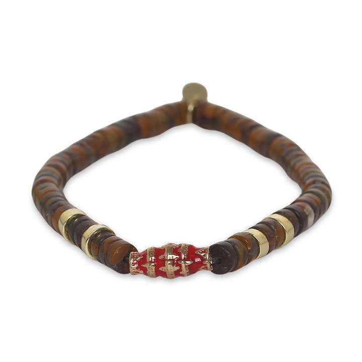 Trendpärlor-SAM stretcharmband brunt i agat fe för wholesale av Franck Herval