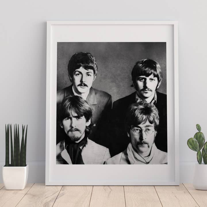 Star Editions – Impressão artística por atacado – The Beatles - Preto e branco de alto contraste - Impressão artística0