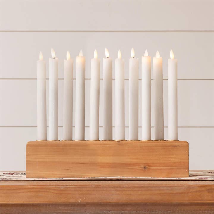 Audrey's Home & Gift – wholesale Candle holder – Wooden Taper Candle Holder Centerpiece (PC)3