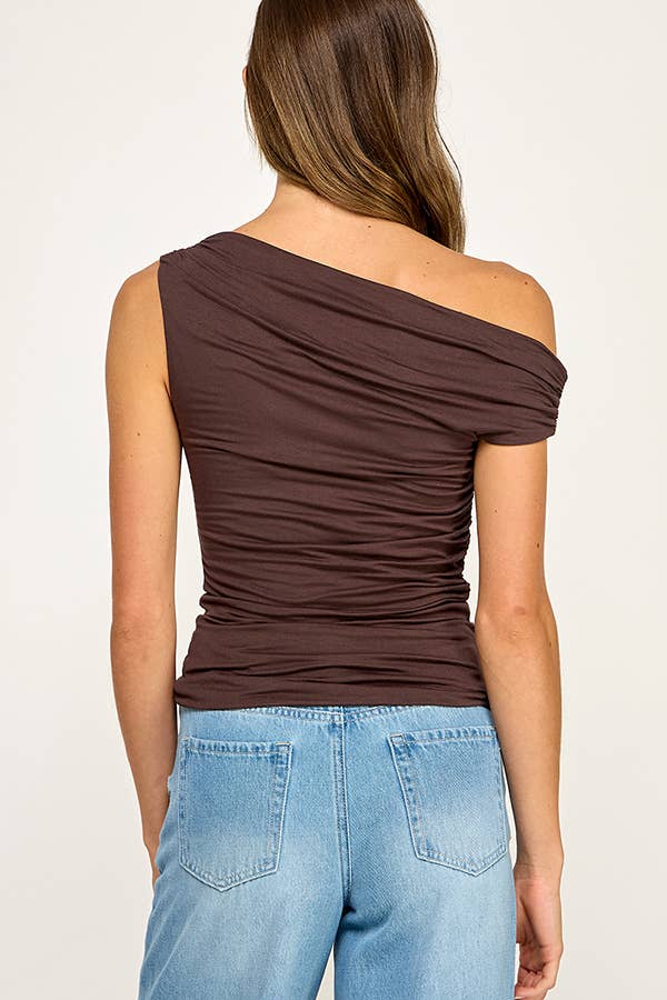 Miss Love – wholesale Knit top – Women's – ONE SHOULDER RUCHED TOP3