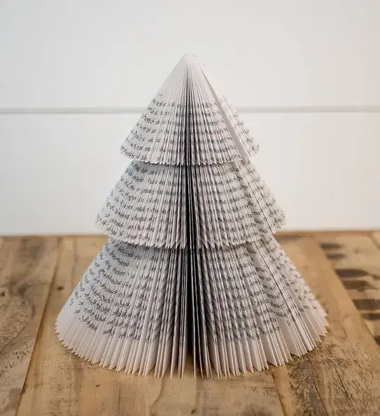 Root To Vine - Vente Décoration de Noël - Décoration de livre en forme de sapin de Noël - Décoration de vacances - Noël 20252