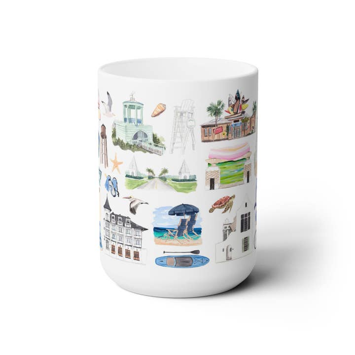 The Muddy Dog - Wholesale Coffee Mug - Coastal Décor – Whimsical 30A Ceramic Mug2