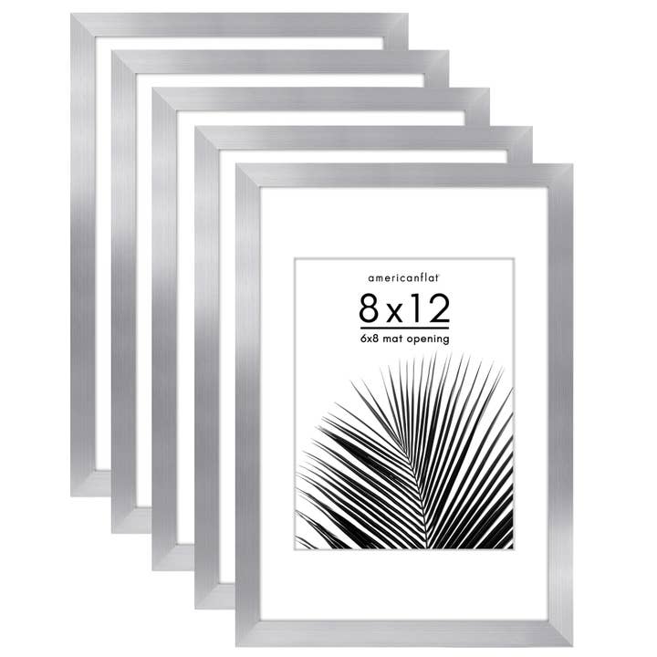 Americanflat - Wholesale Picture Frame - Americanflat 5 Pack Picture Frames With Mat Plexiglass Cover116