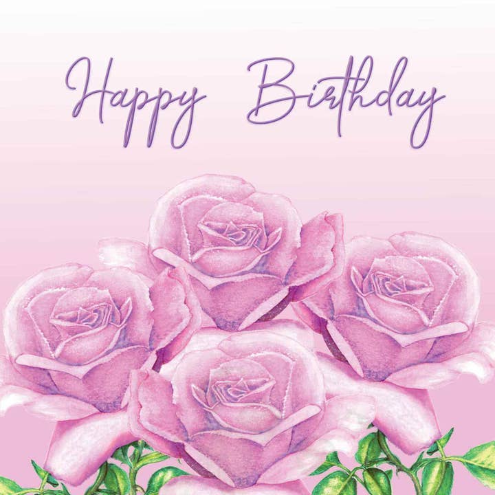 Zaquarella - Venta al por mayor Tarjetas de cumpleaños - Tarjeta de felicitación de cumpleaños - Happy Birthday - Lilac Roses2